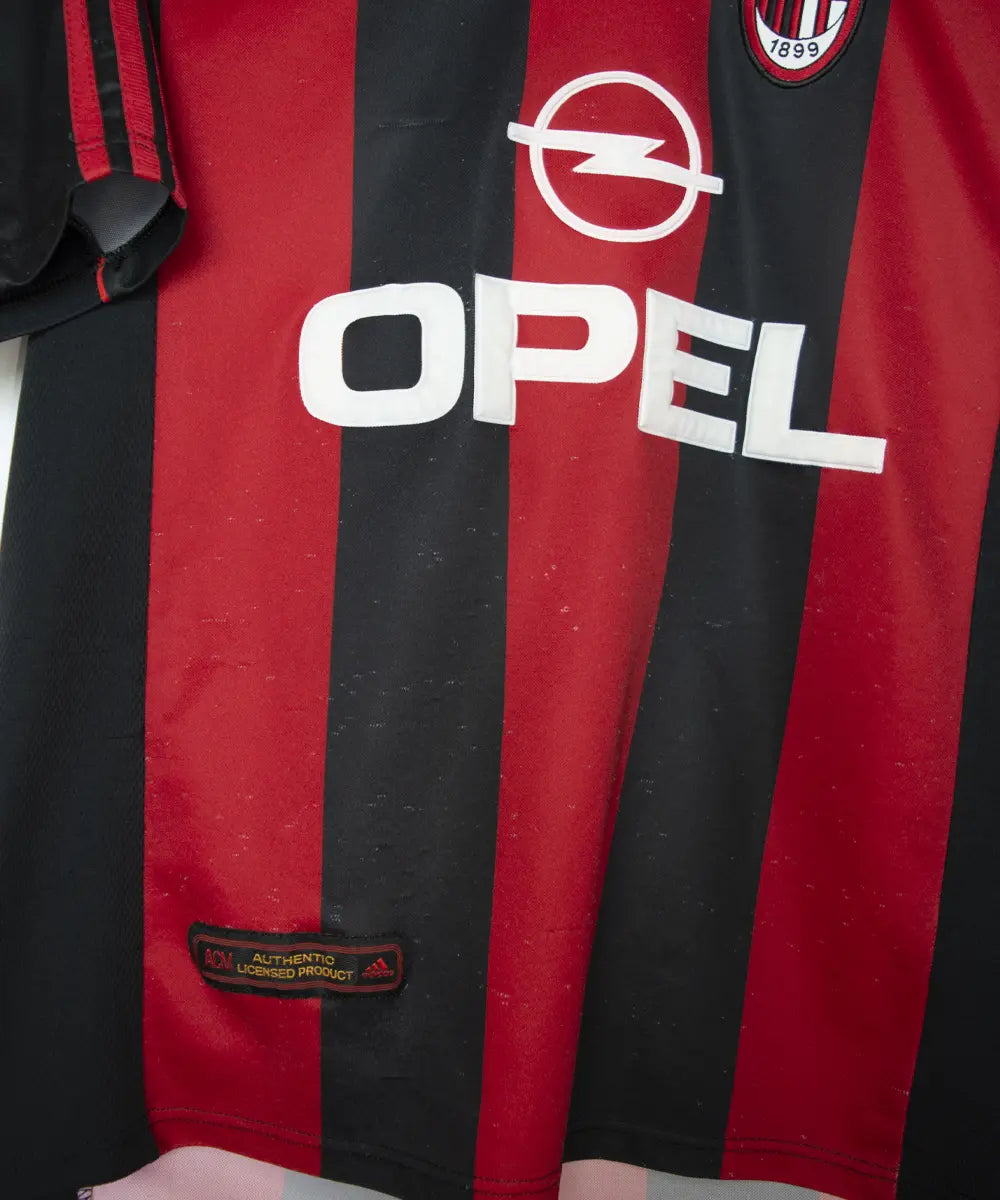 Maillot foot authentique retro et vintage - AC Milan domicile 2000/2001 (L) - Le Maillot Vintage : Maillots de foot authentique retro et vintage