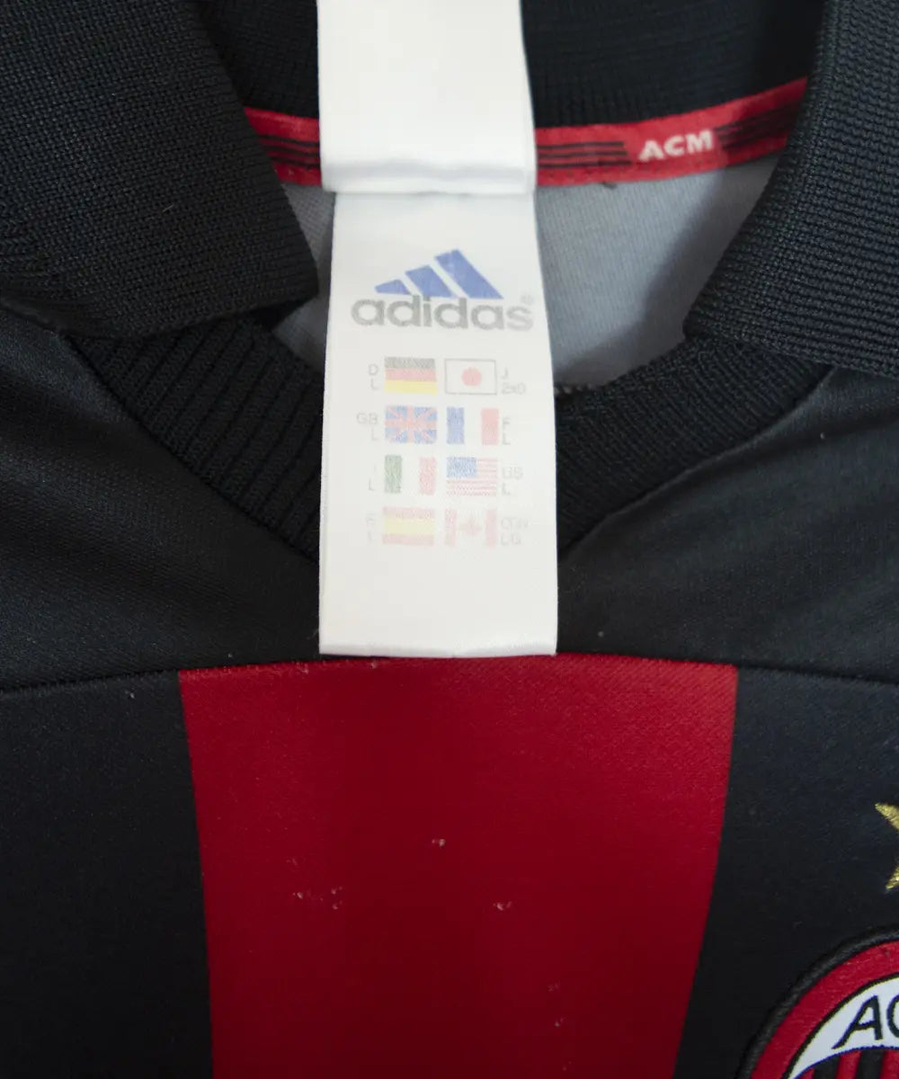 Maillot foot authentique retro et vintage - AC Milan domicile 2000/2001 (L) - Le Maillot Vintage : Maillots de foot authentique retro et vintage