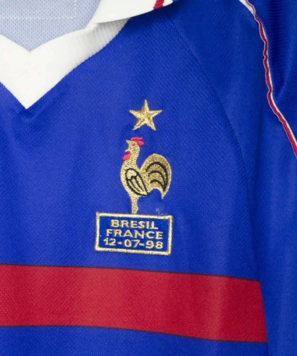 Maillot foot authentique retro et vintage - Equipe de France domicile 1998 *finale 12-07-98 (L)