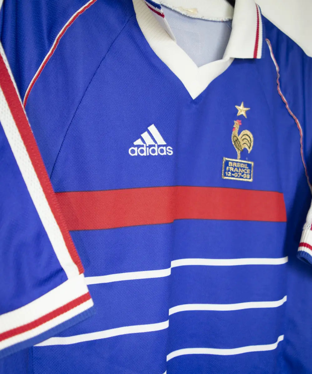 Maillot foot authentique retro et vintage - Equipe de France domicile 1998 *finale 12-07-98 (L)