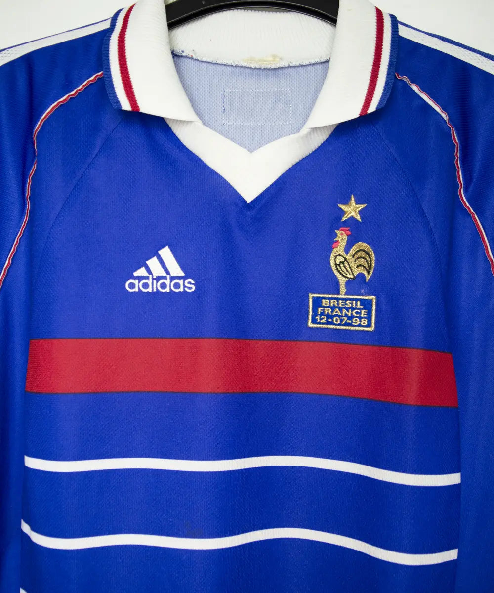 Maillot foot authentique retro et vintage - Equipe de France domicile 1998 *finale 12-07-98 (L)