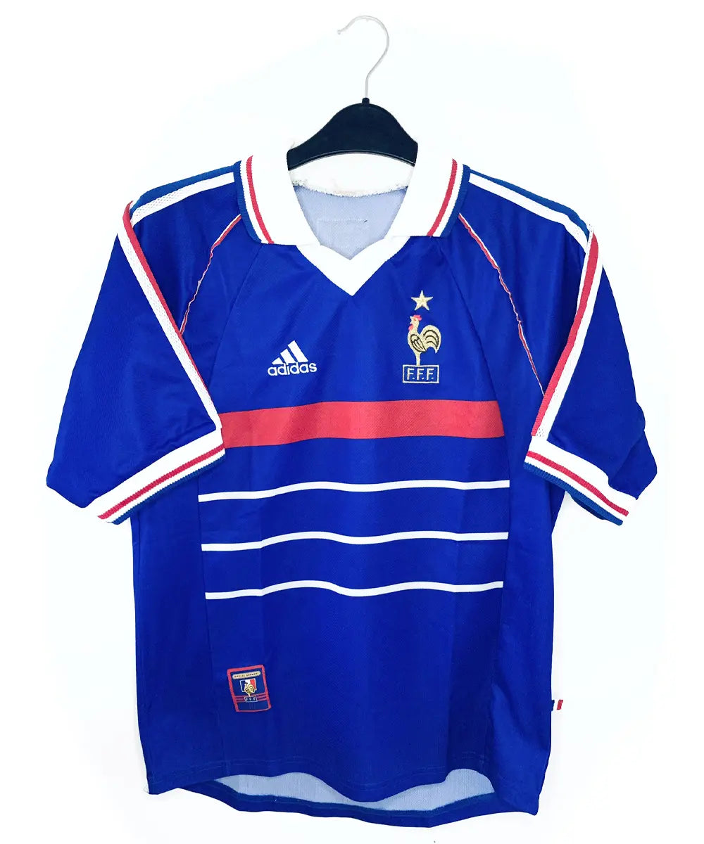 Maillot foot authentique retro et vintage - Equipe de France domicile 1998 (S)