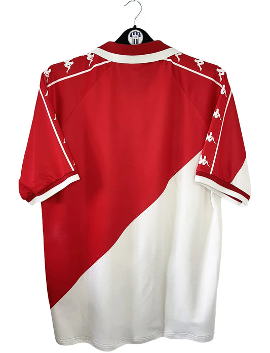 Maillot de foot rétro/vintage authentique rouge et blanc Kappa AS Monaco domicile 2000-2001