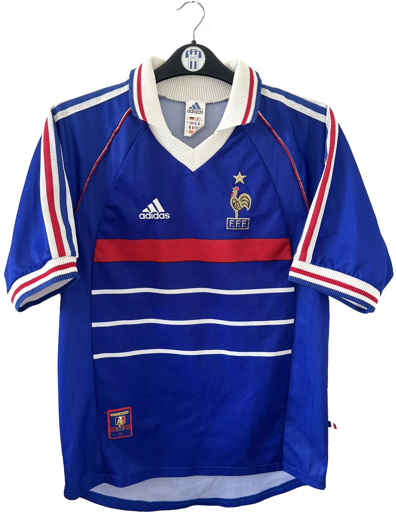 Maillot Football Vintage Equipe De France Domicile Saison 1998 2004 Maillot Football Vintage Equipe De France Domicile Saison 1998 2004