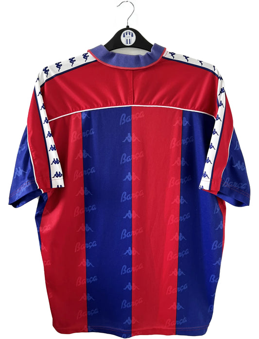 Maillot de foot vintage/retro authentique rouge et bleu Kappa FC Barcelone domicile 1992-1995