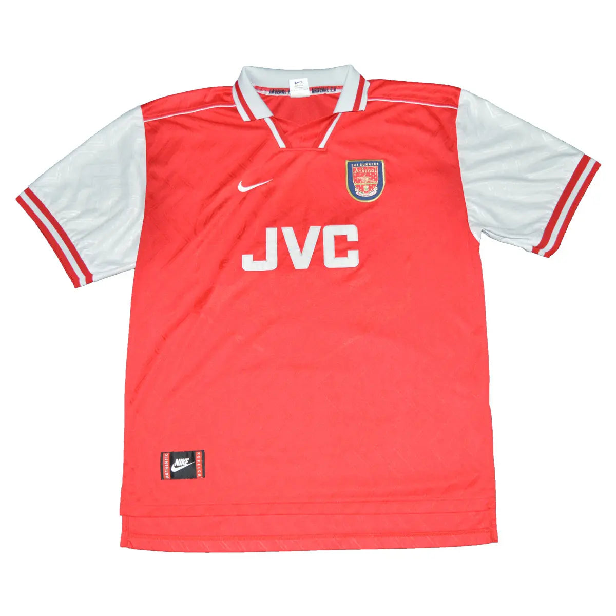 Maillot de foot rétro/vintage authentique rouge et blanc nike Arsenal domicile 1996-1997