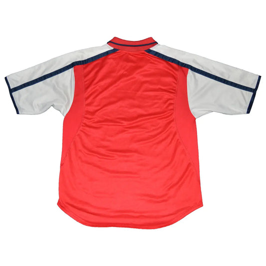 Maillot de foot rétro/vintage authentique rouge et blanc Nike Arsenal domicile 2000-2002 de dos