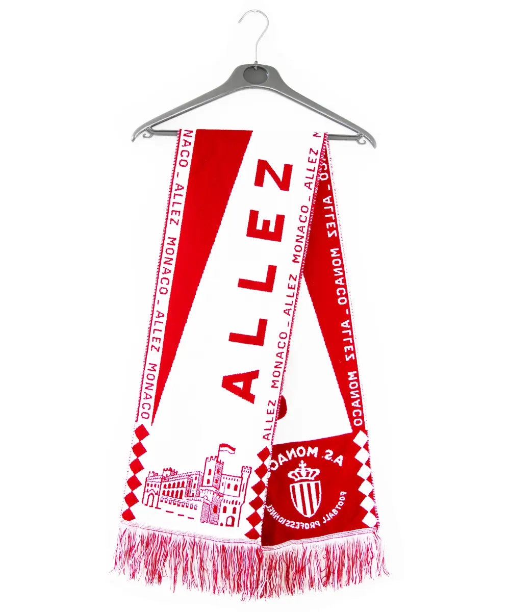 AS MONACO VINTAGE FOOTBALL SOCCER SCARF SOCCER SCARF BUFANDA AS MONACO VINTAGE FOOTBALL SOCCER SCARF SOCCER SCARF BUFANDA