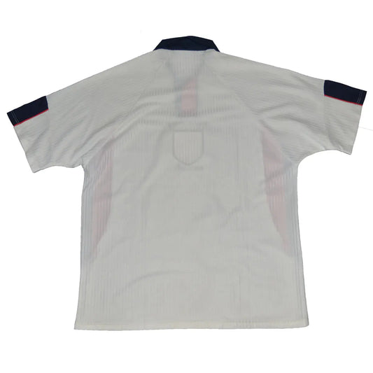 Maillot de foot rétro/vintage authentique blanc Umbro Angleterre domicile 1997-1998 de dos