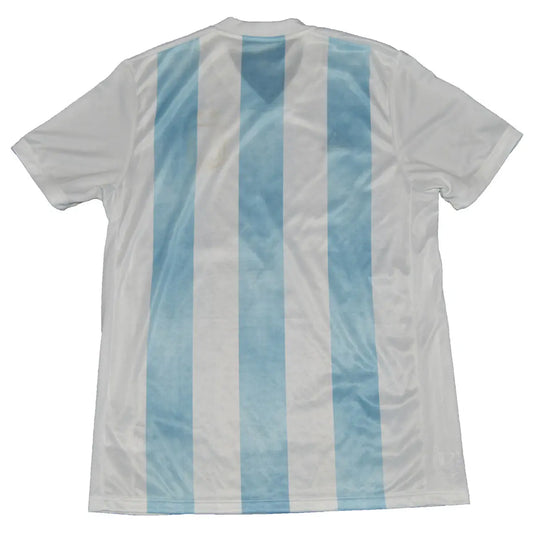 Maillot de foot rétro/vintage authentique bleu et blanc domicile adidas Argentine domicile 2018-2019 de dos
