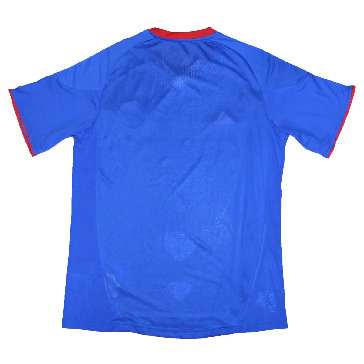 Maillot retro/vintage authentique domicile Chelsea, bleu adidas avec le sponsor samsung. maillot porté lors de la saison 2010-2011 de dos