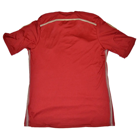 Maillot de foot rétro/vintage authentique rouge adidas de l'Espagne domicile 2014 de dos
