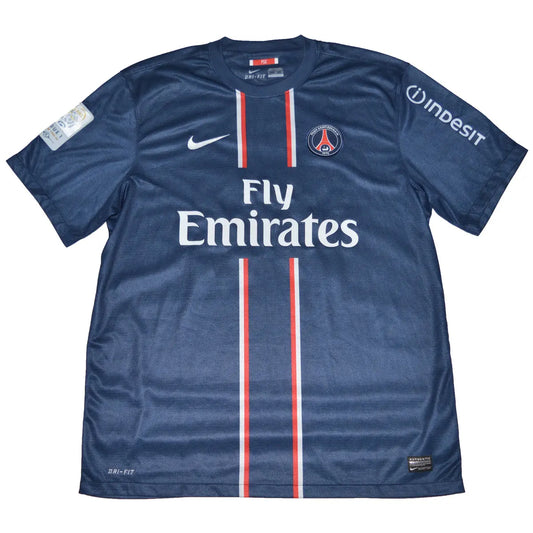 maillot foot rétro/vintage authentique bleu psg domicile 2012-2013 beckham