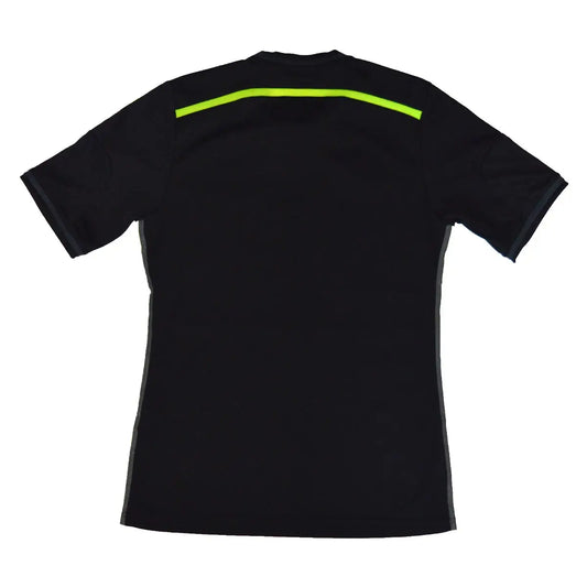 maillot extérieur retro/vintage authentique espagne, noir et jaune, utilisé lors de la coupe du monde 2014 de dos