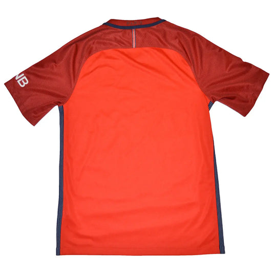 Maillot de foot rétro/vintage authentique rouge extérieur Nike du PSG 2016-2017 de dos