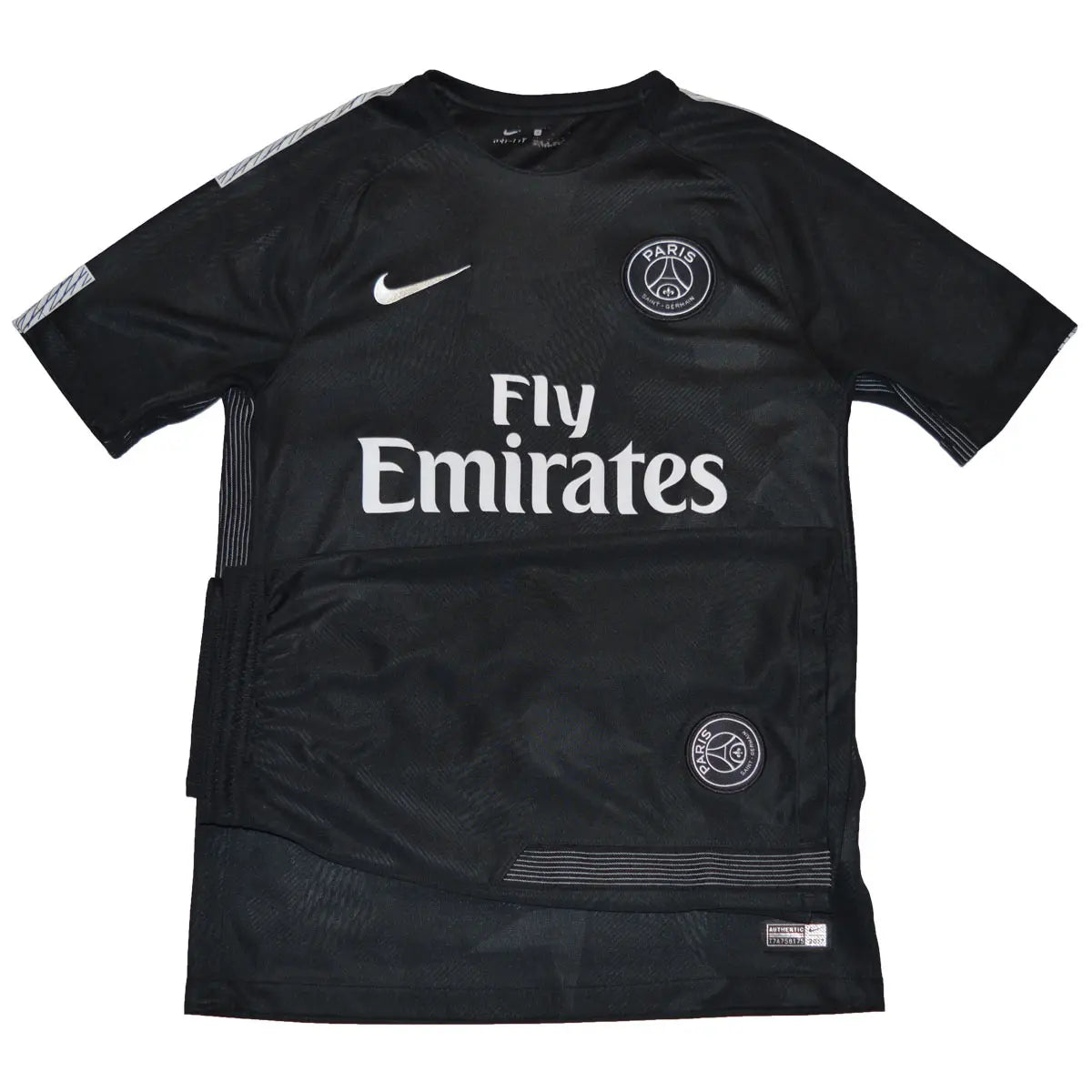 Maillot de foot rétro/vintage authentique noir third nike du PSG 2017-2018