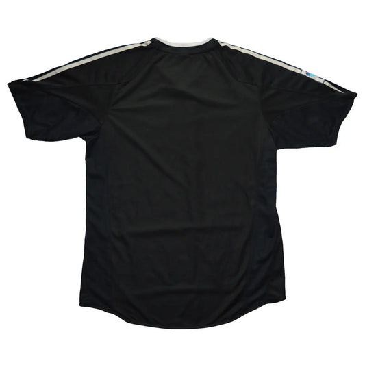 Maillot de foot rétro/vintage authentique noir adidas Real Madrid extérieur 2004-2005