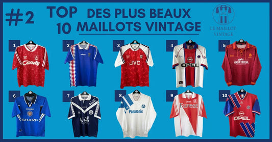 Photo de plusieurs maillots pour illustrer le Top 10 des plus beaux maillots vintage du site Le Maillot Vintage
