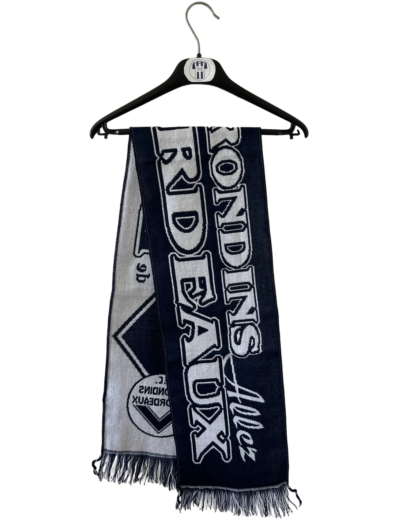 Echarpe de foot blanc et bleu des Girondins de Bordeaux