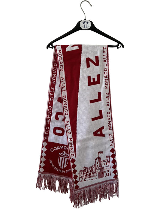 Echarpe de foot blanc et rouge de l'AS Monaco