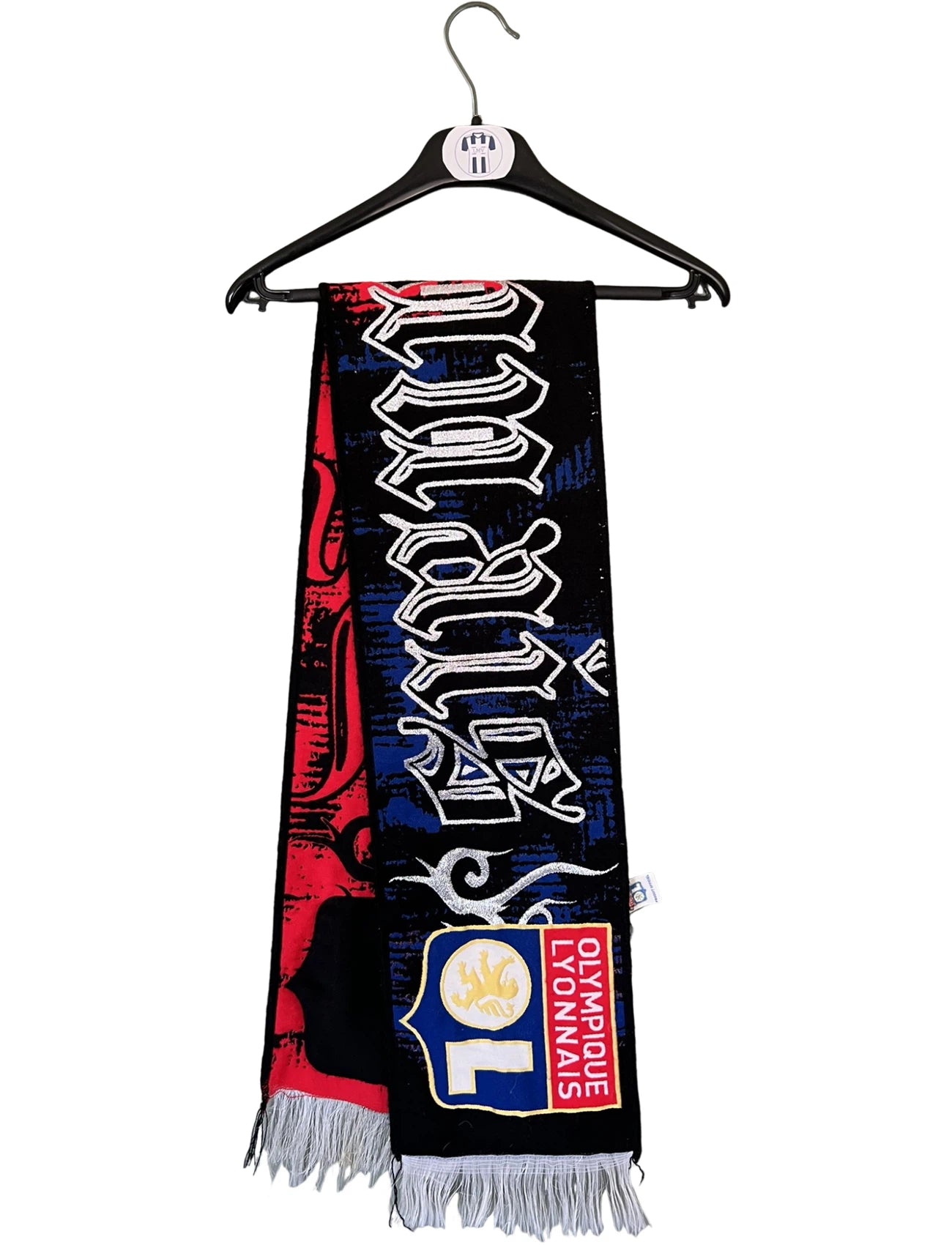 Echarpe de foot noir de l'Olympique Lyonnais 