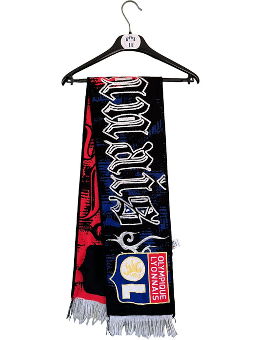 Echarpe de foot noir de l'Olympique Lyonnais 