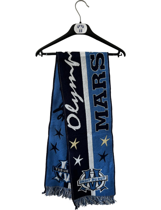 Echarpe de foot bleu et blanc de l'Olympique de Marseille