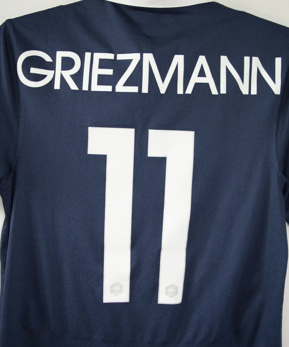 Maillot foot authentique retro et vintage - Equipe de France domicile #11 Griezmann 2014/2015 (S)