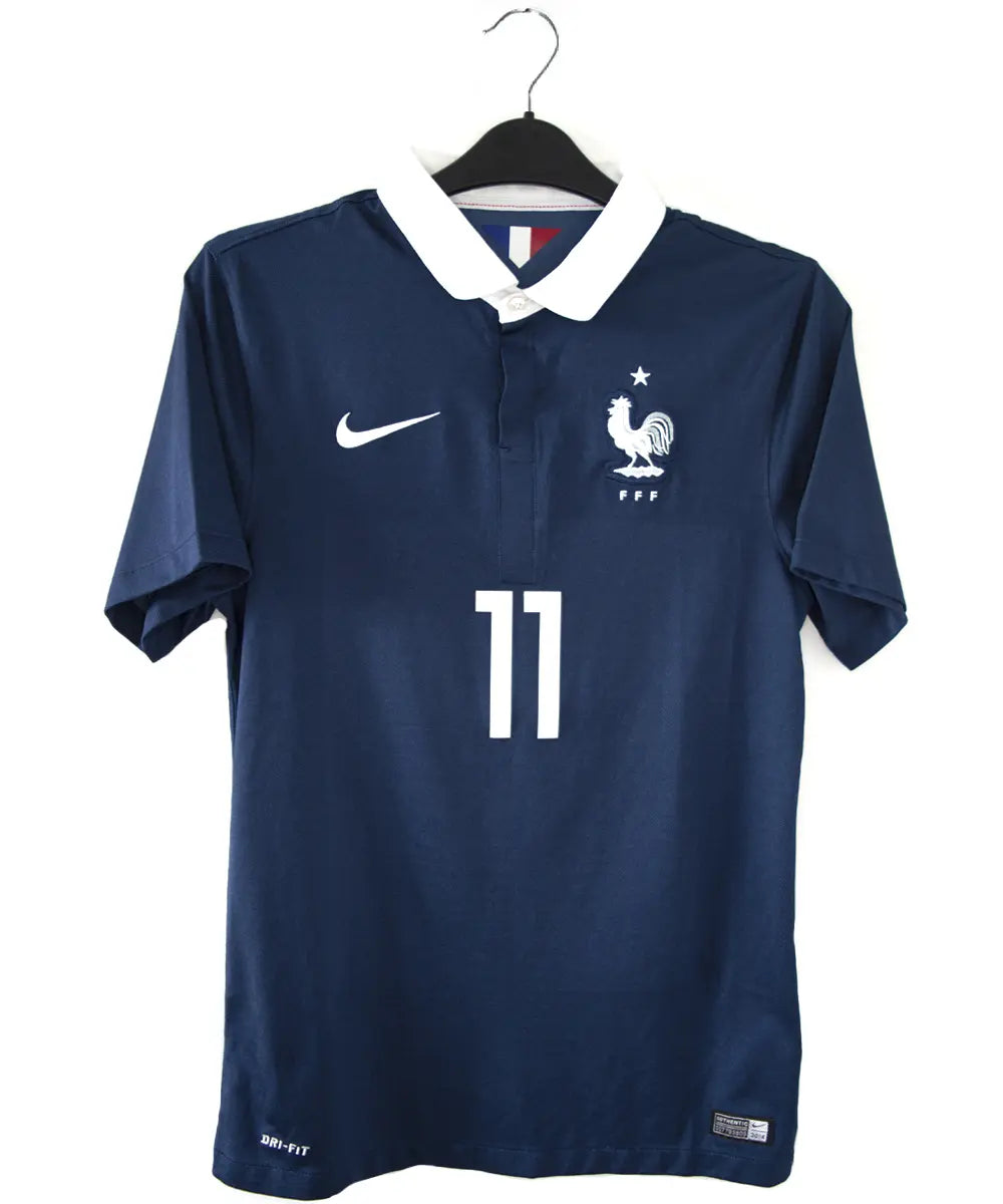 Maillot foot authentique retro et vintage - Equipe de France domicile #11 Griezmann 2014/2015 (S)