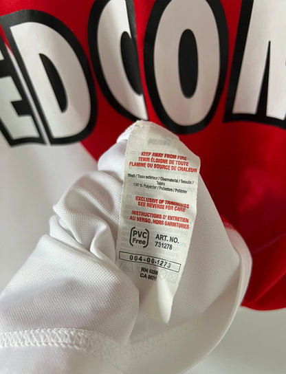 Maillot de foot vintage domicile blanc et rouge de l'as monaco 2004/2006. On peut retrouver l'équipementier Puma et le sponsor Fedcom. Il s'agit d'un maillot authentique d'époque.