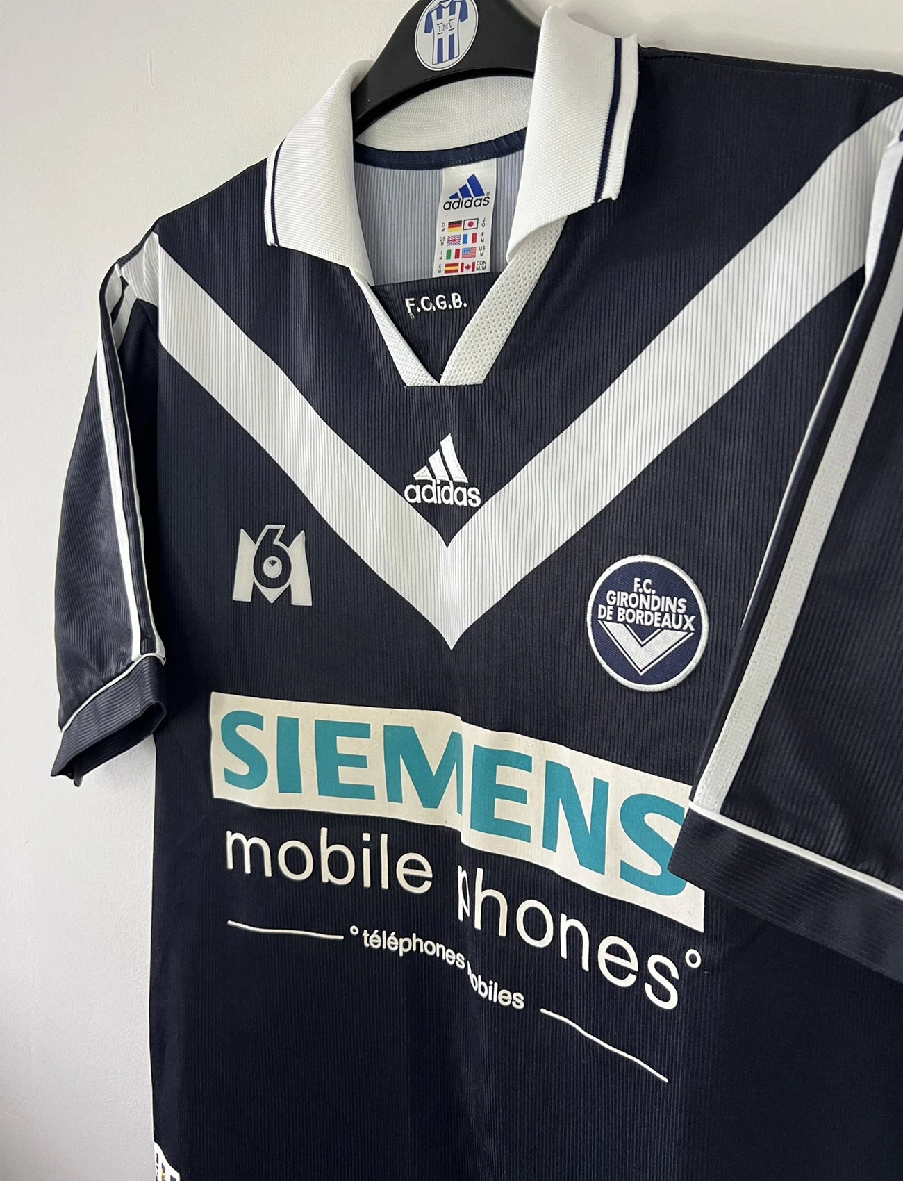 Maillot Girondins de Bordeaux vintage extérieur 2000-2001 Maillot Girondins de Bordeaux vintage extérieur 2000-2001