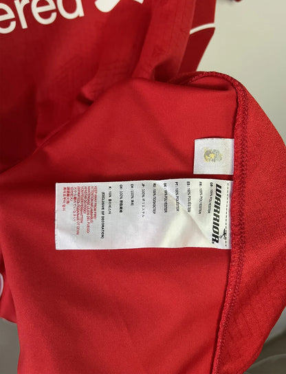 Maillot de foot rétro/vintage authentique rouge warrior Liverpool domicile 2014-2015 Balotelli flocage