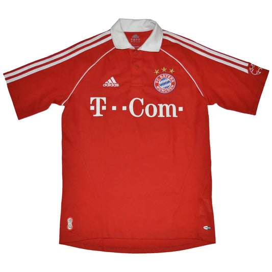 Maillot de foot rétro/vintage authentique rouge et blanc Bayern Munich adidas domicile 2006-2007