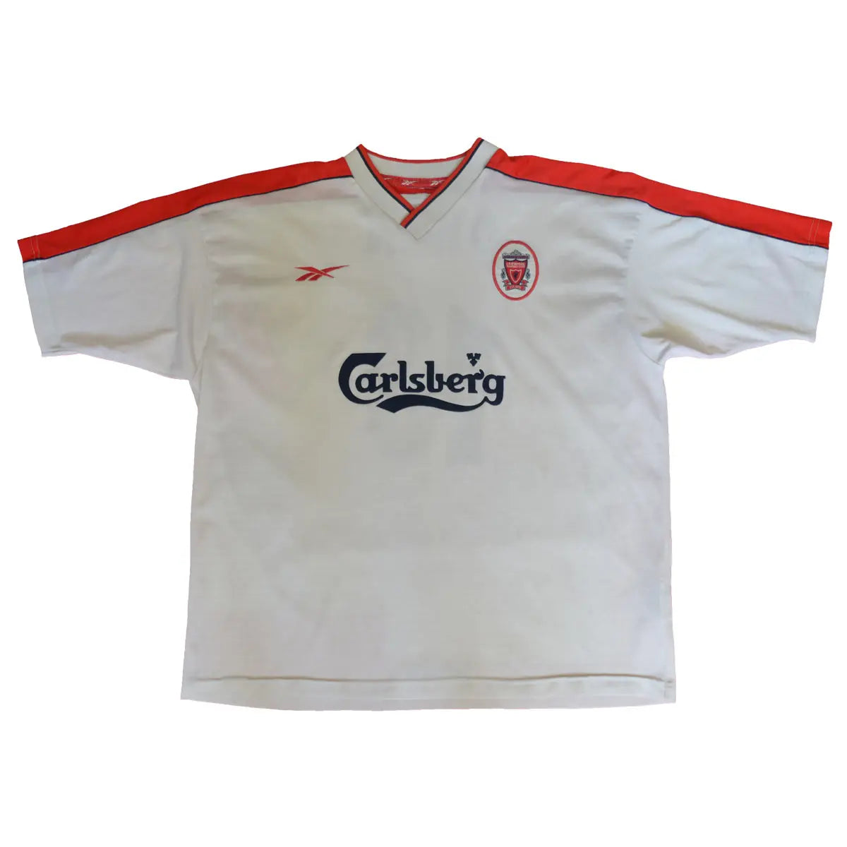 Maillot Reebok rétro/vintage authentique blanc et rouge liverpool de 1999-2000 Owen