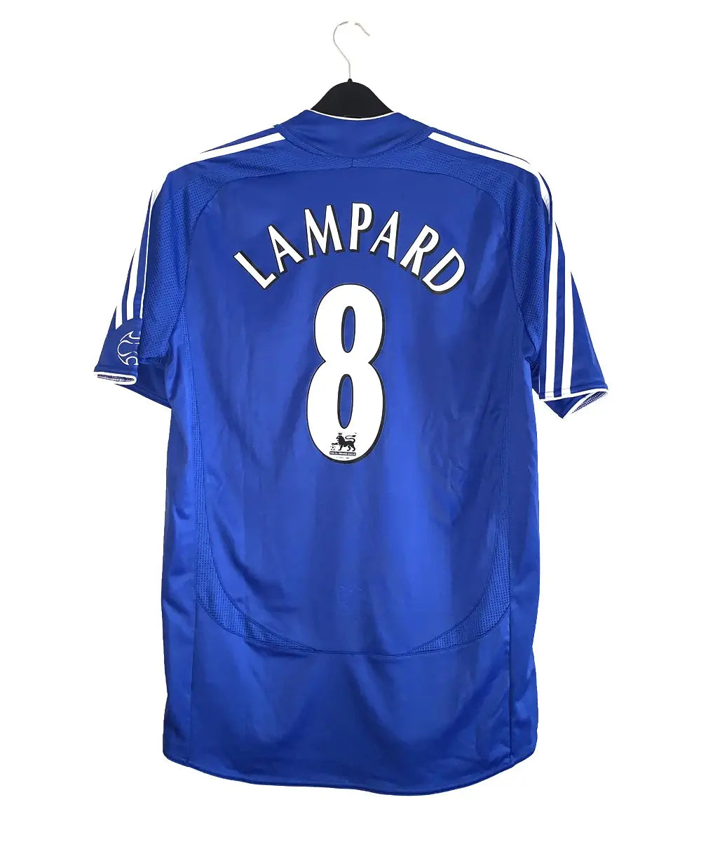 Maillot rétro/vintage authentique bleu domicile de Chelsea lors de la saison 2006-2008 floqué Lampard.