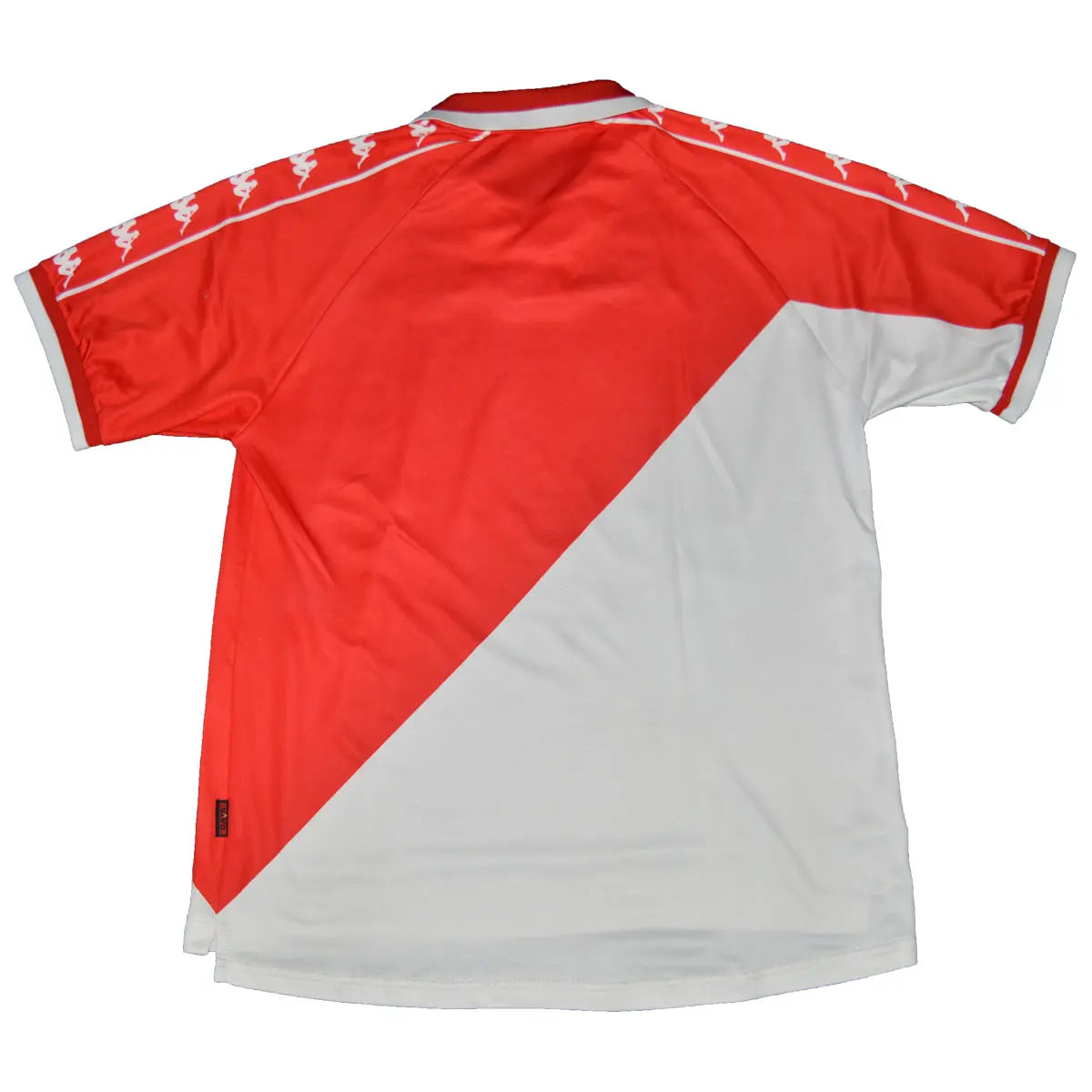 Maillot de foot rétro/vintage authentique rouge et blanc Kappa AS Monaco domicile 2000-2001 de dos