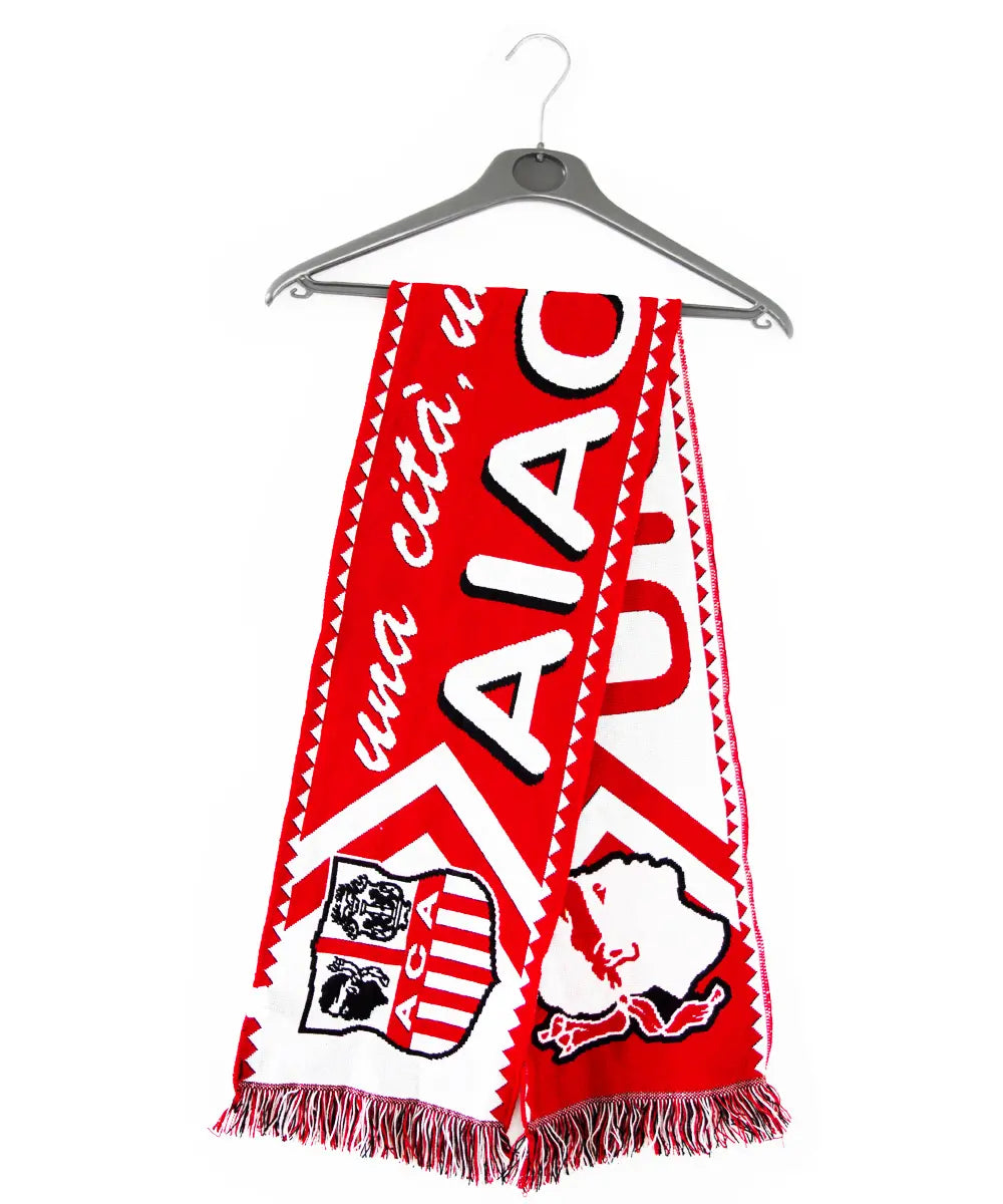 Echarpe rouge et blanche du club d'ajaccio éditée dans les années 2000