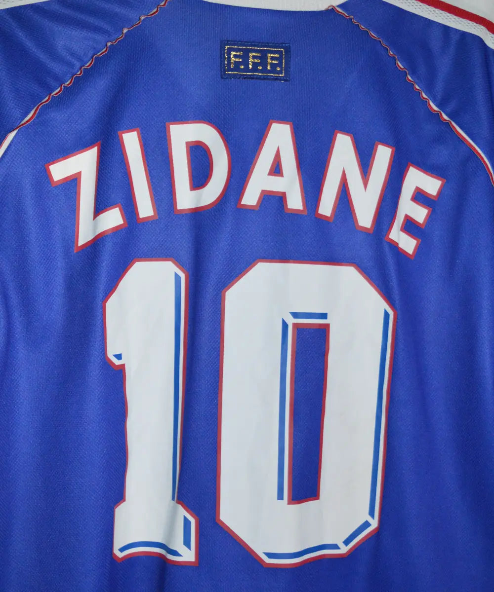 Flocage de Zinedine Zidane sur le maillot de l'equipe de france 1998