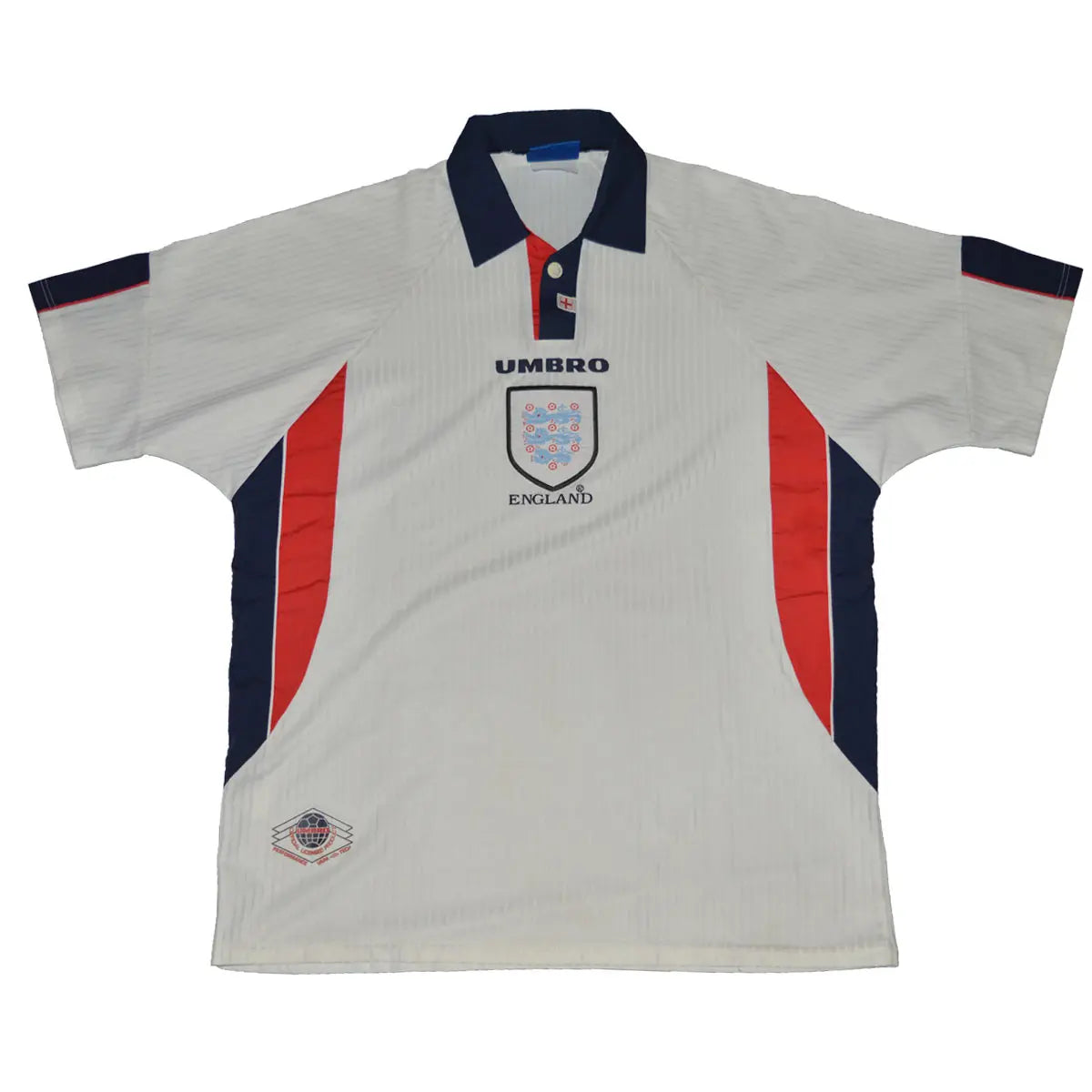 Maillot de foot rétro/vintage authentique blanc Umbro Angleterre domicile 1997-1998