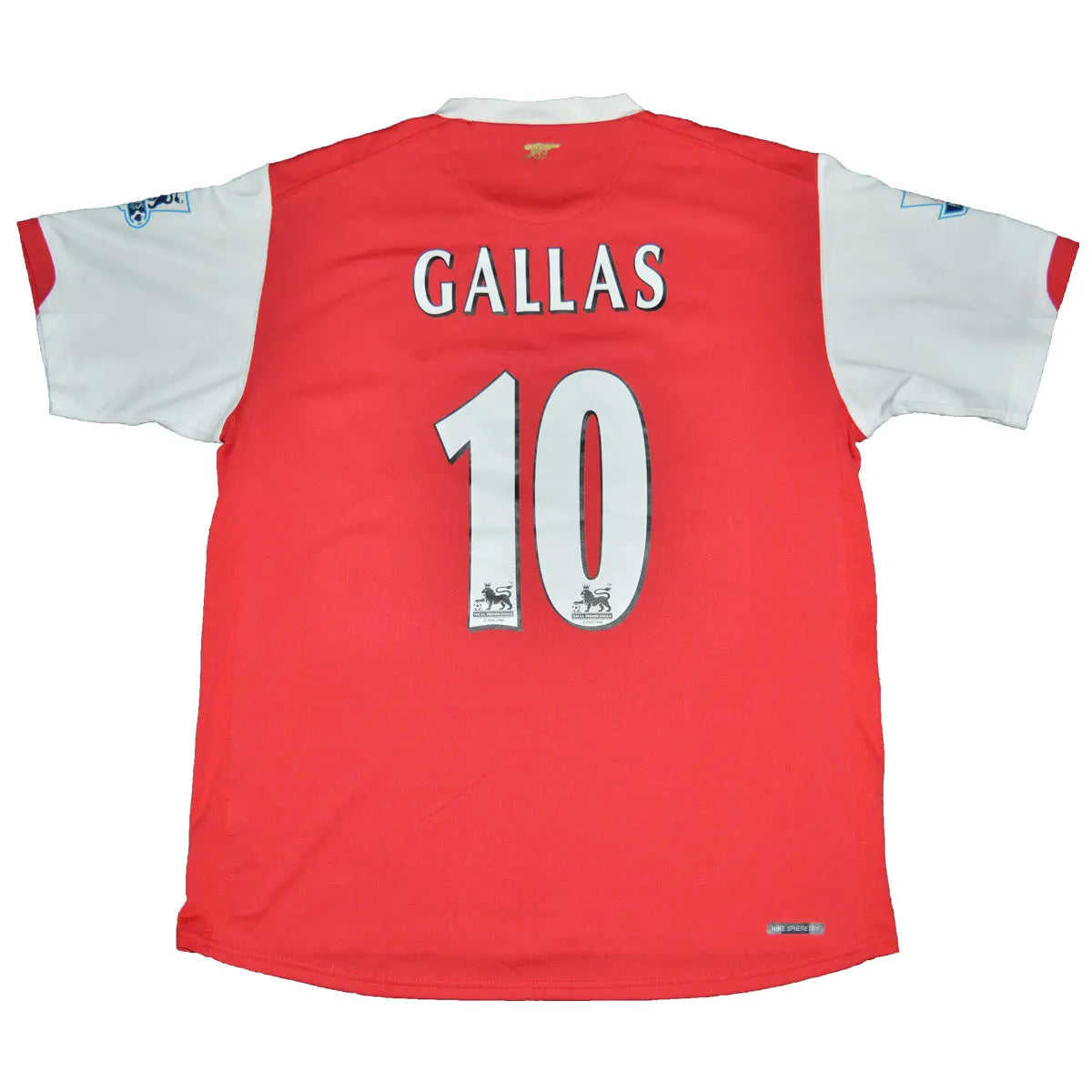 Maillot de foot rétro/vintage authentique blanc et rouge nike Arsenal domicile 2007-2008 Gallas flocage