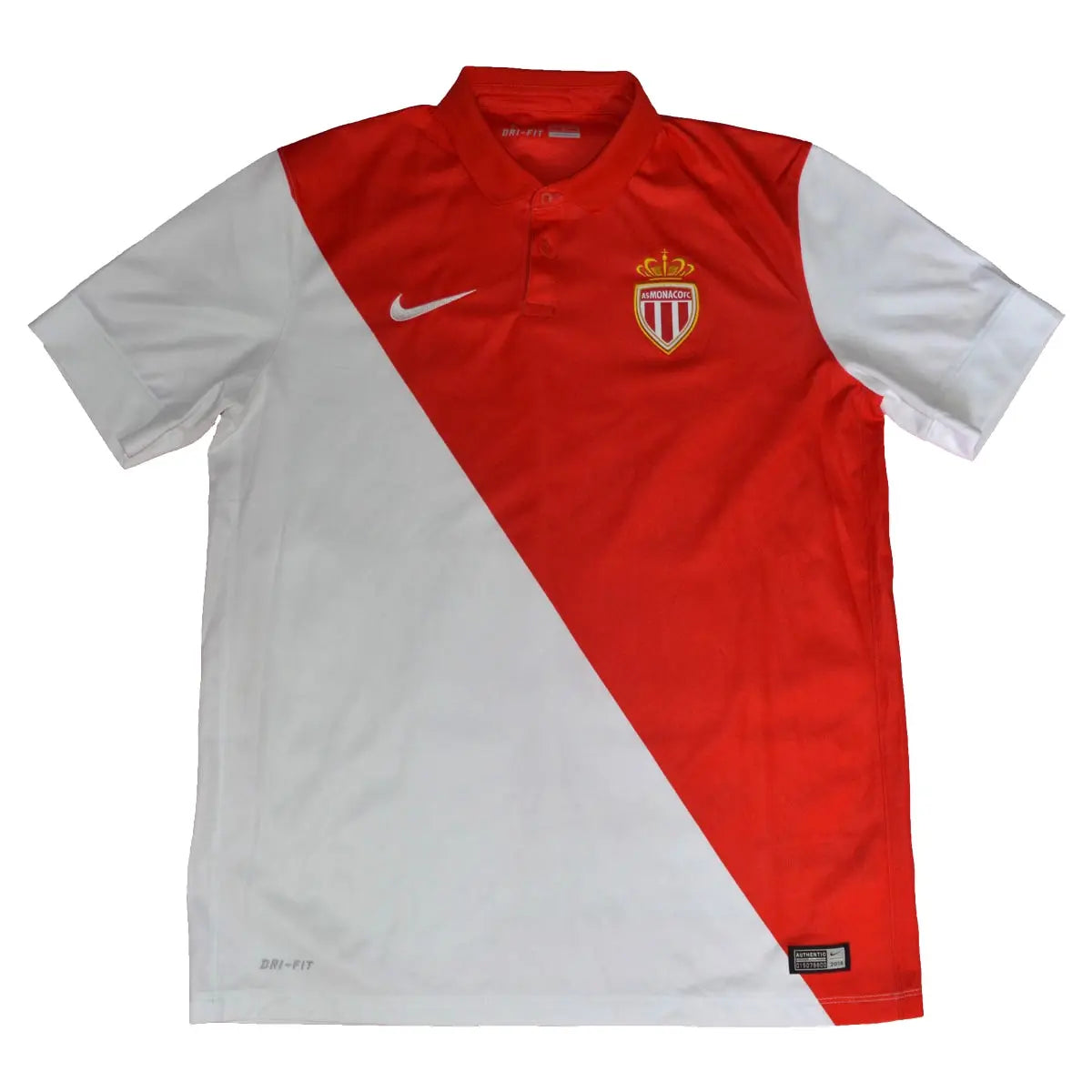 Maillot foot rétro/vintage authentique domicile rouge et blanc de l'AS Monaco nike