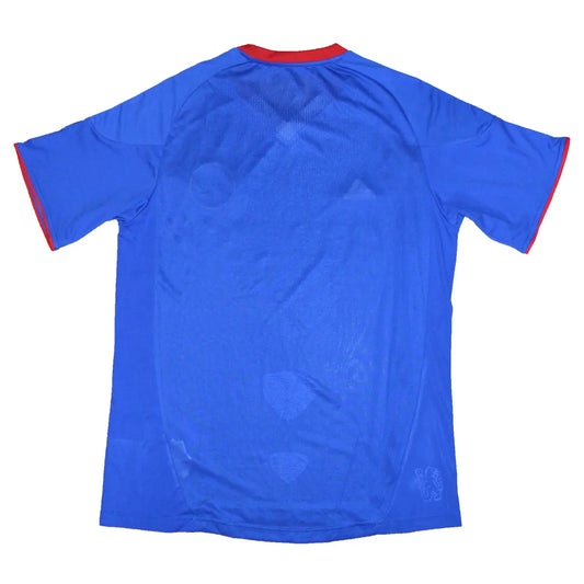 Maillot retro/vintage authentique domicile Chelsea, bleu adidas avec le sponsor samsung. maillot porté lors de la saison 2010-2011 de dos