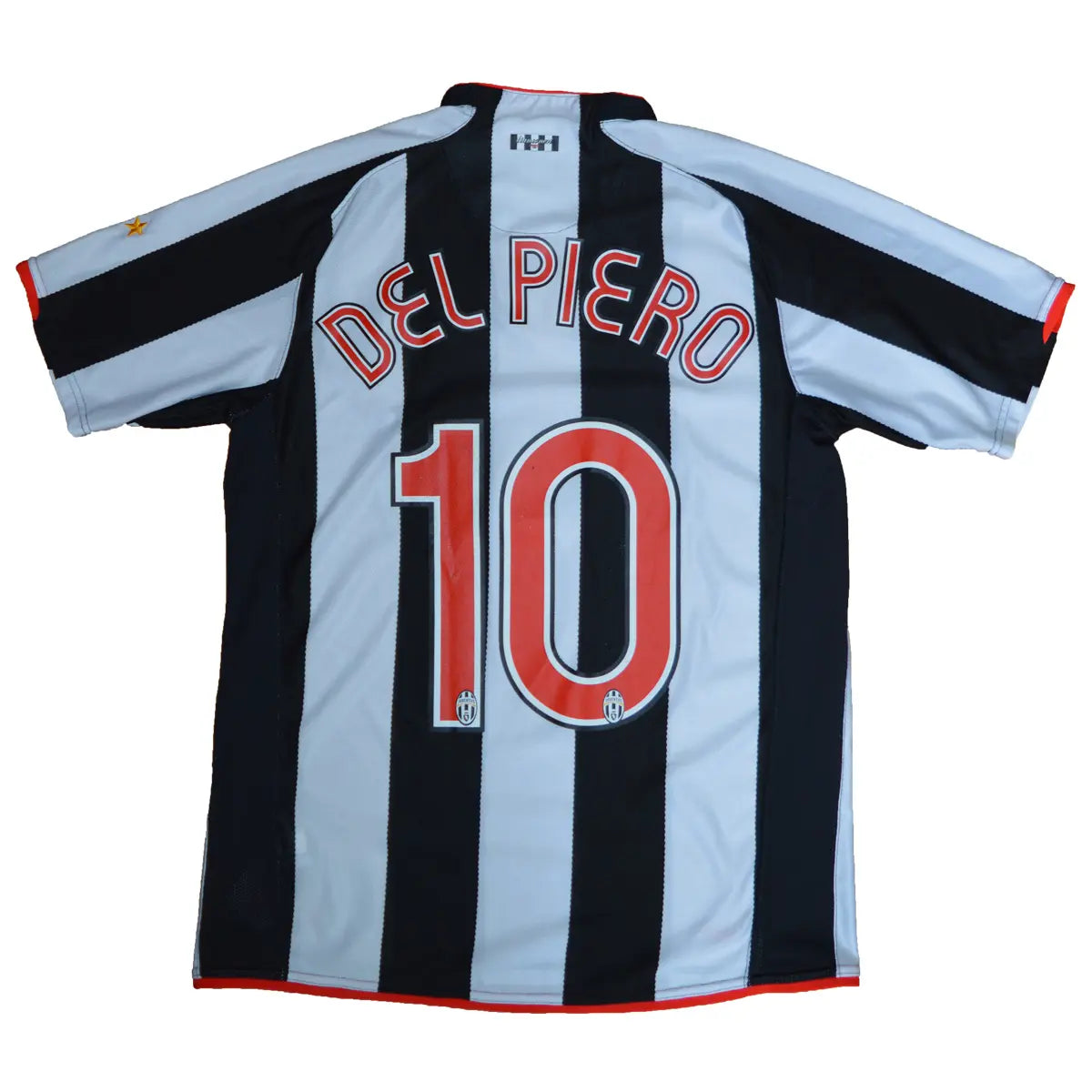 Maillot de foot rétro/vintage authentique blanc et noir nike Juventus domicile 2007-2008 Del Piero flocage