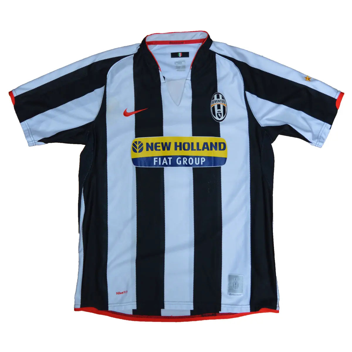 Maillot de foot rétro/vintage authentique blanc et noir nike Juventus domicile 2007-2008 Del Piero