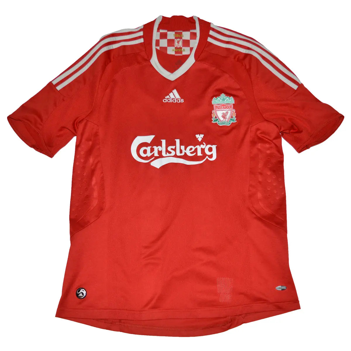 Maillot de foot rétro/vintage authentique rouge domicile adidas Liverpool 2008-2009 Gerrard