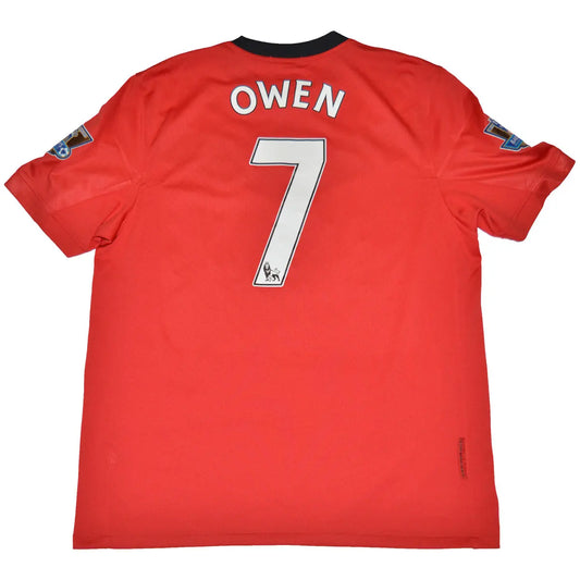 Maillot de foot rétro/vintage authentique rouge domicile nike Manchester United 2009-2010 Owen flocage