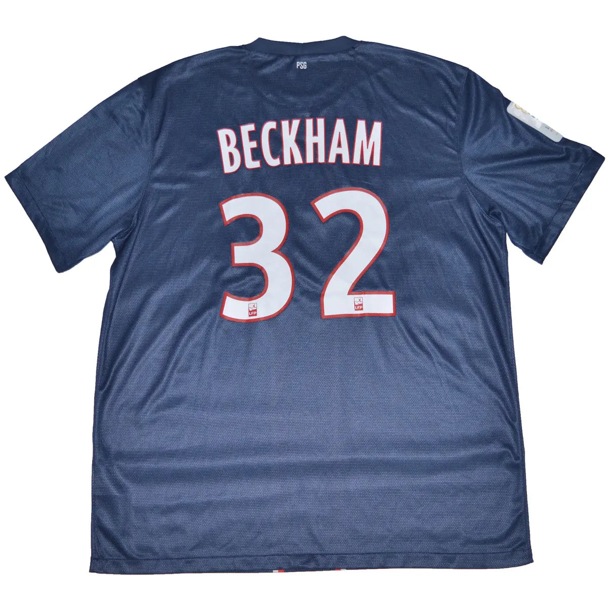 maillot foot rétro/vintage authentique bleu psg domicile 2012-2013 beckham flocage