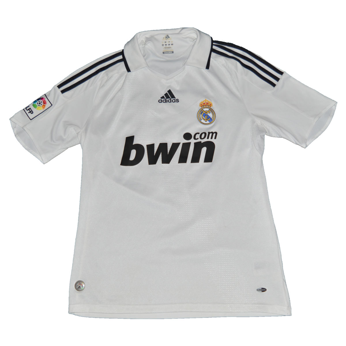 Maillot de foot rétro/vintage authentique blanc domicile adidas Real Madrid 2008-2009 Higuain