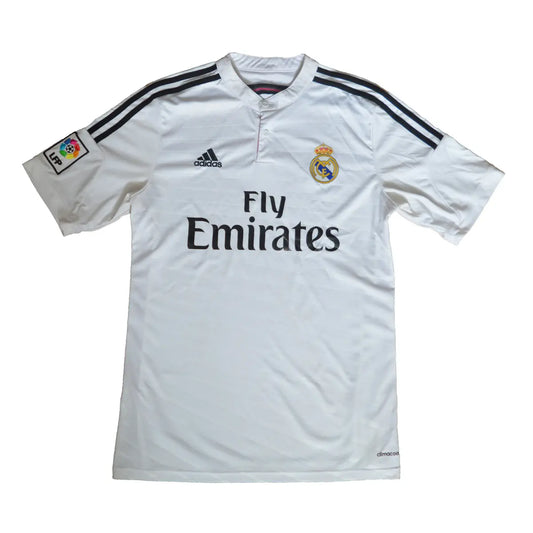 Maillot de foot rétro/vintage authentique blanc domicile adidas du Real Madrid 2014-2015