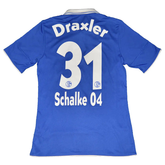 Maillot de foot rétro/vintage authentique bleu et blanc domicile adidas Schalke 2011-2012 flocage